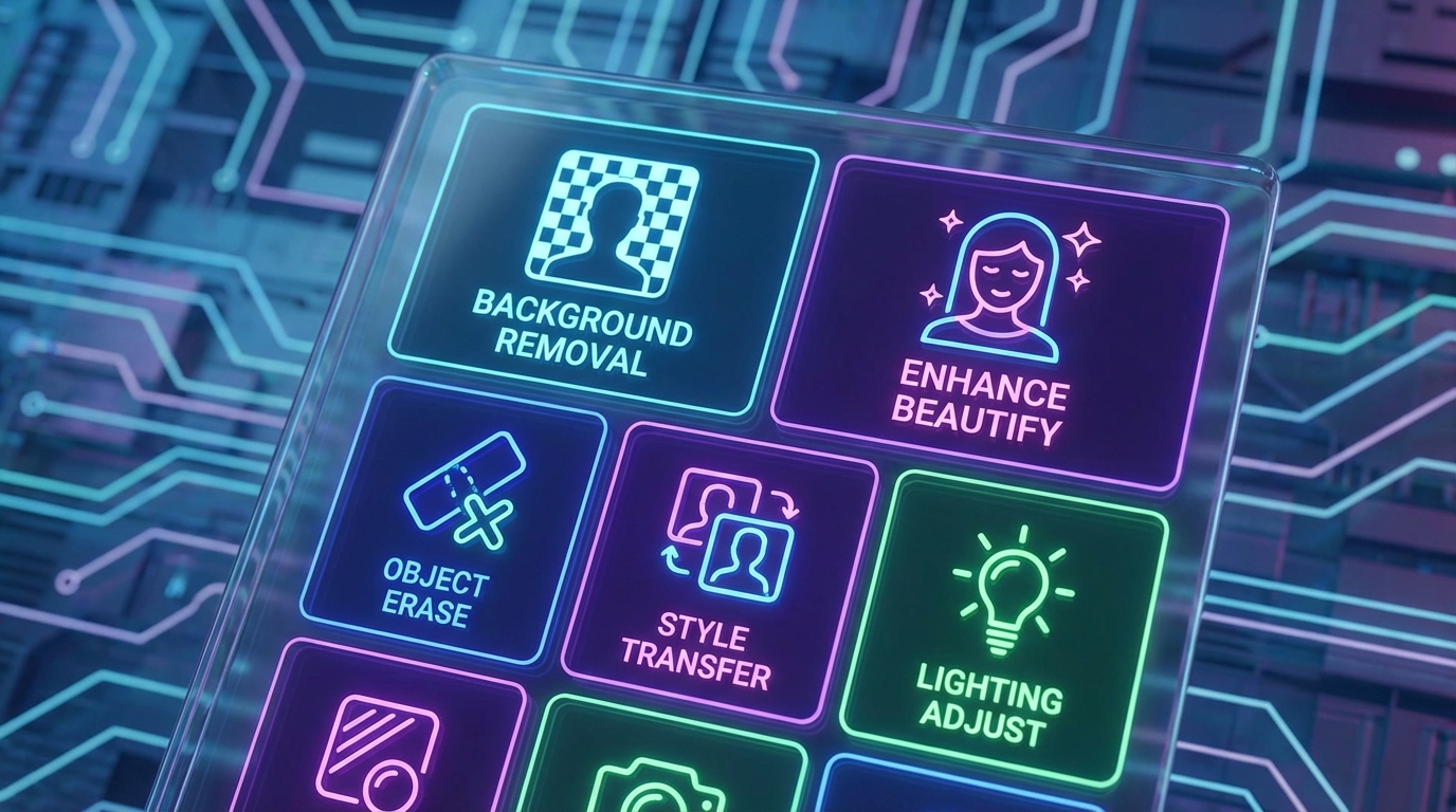AI修图功能大全：去背景、增强、美颜全解析