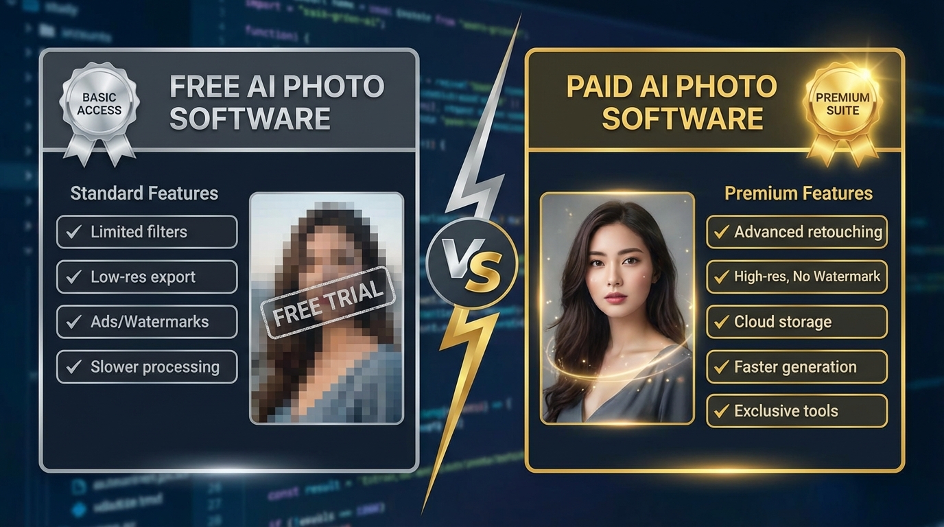 付费AI修图软件值不值？和免费版差多少