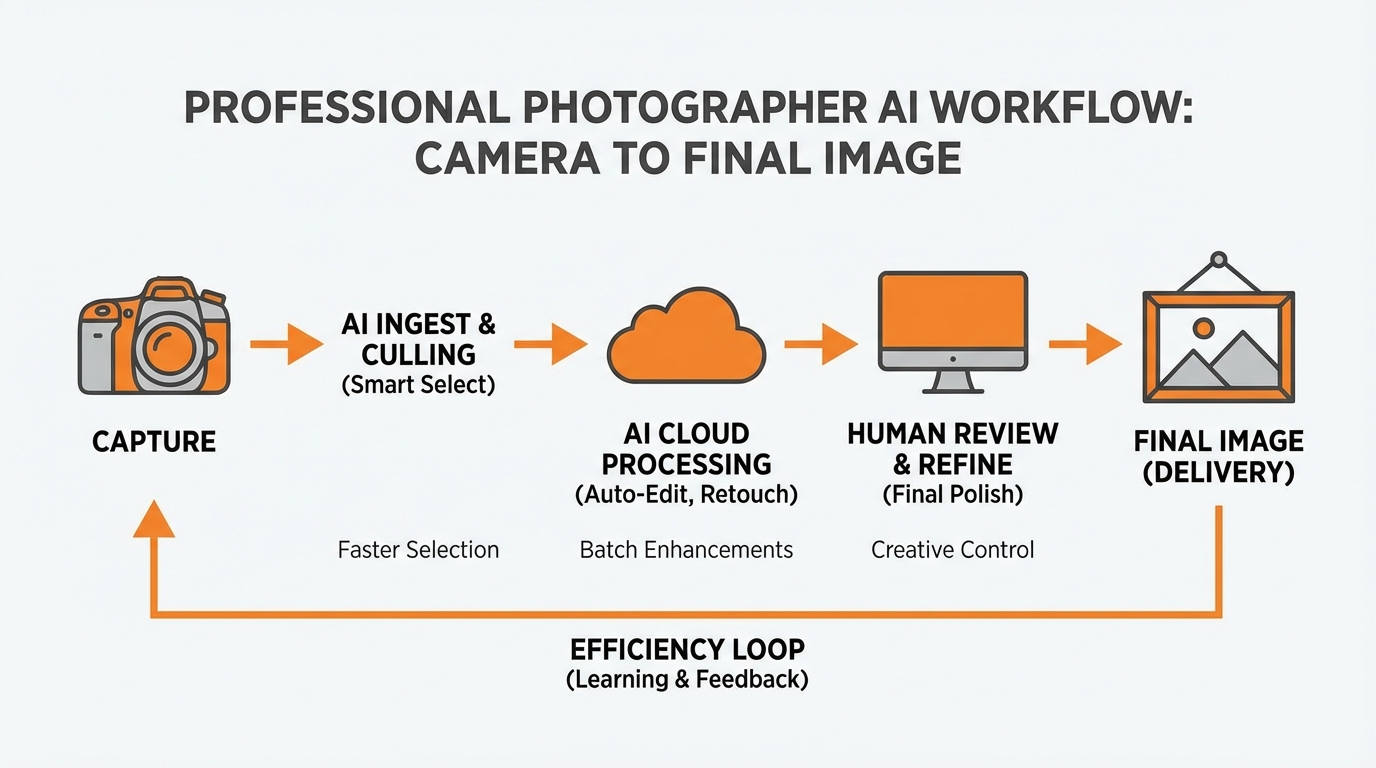 AI摄影修图工作流：专业摄影师的效率秘密