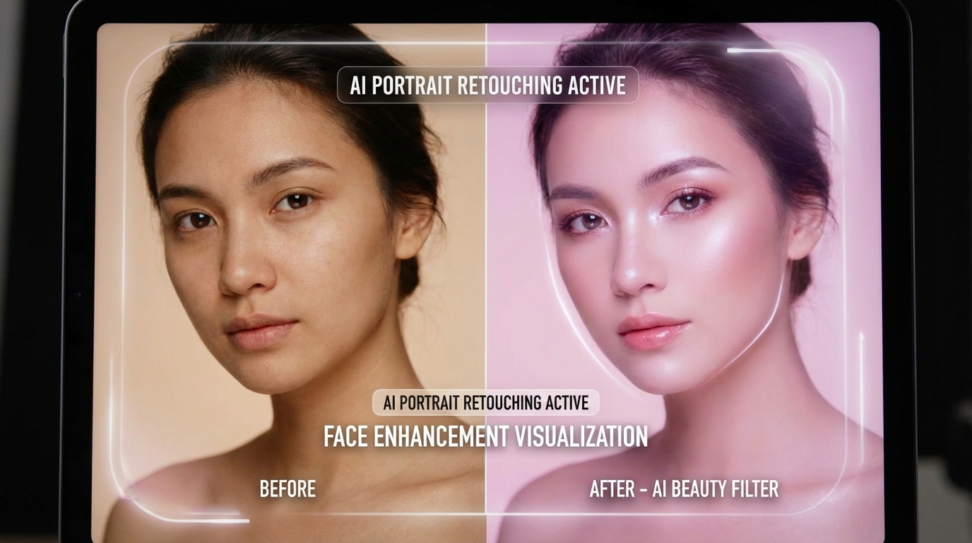 AI人像修图实战：脸型、肤色、光影一次调好