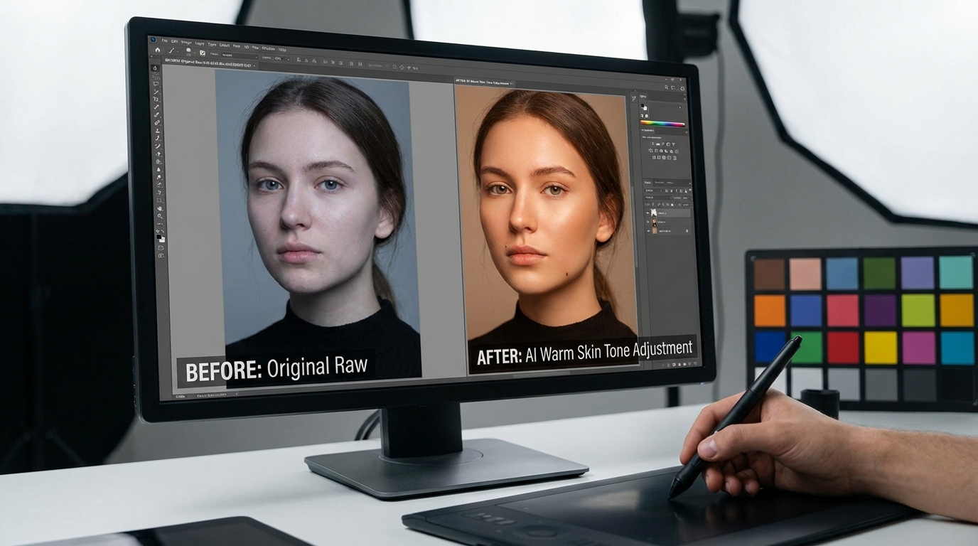 AI修图人像处理：从构图到肤色一站搞定