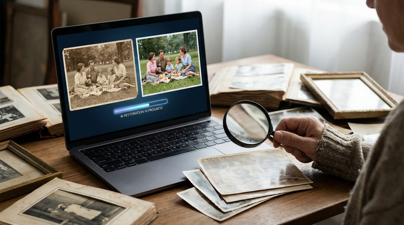 AI修复老照片：让爷爷奶奶的照片焕然一新