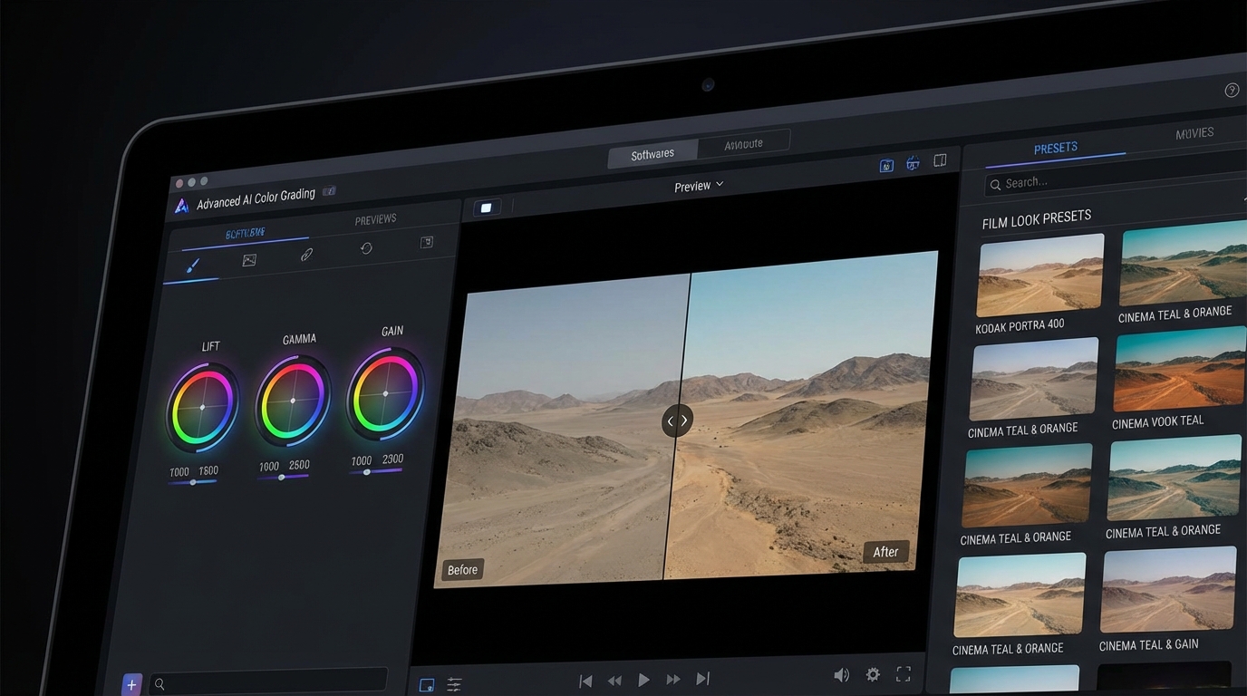 AI调色修图软件推荐：一键调出电影感色调