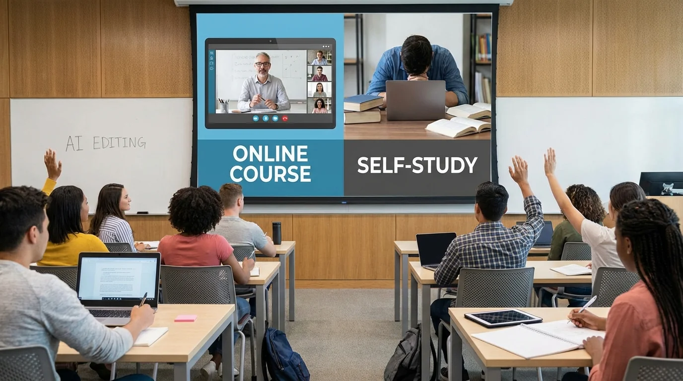 AI修图培训课程值得报吗？自学vs报班对比