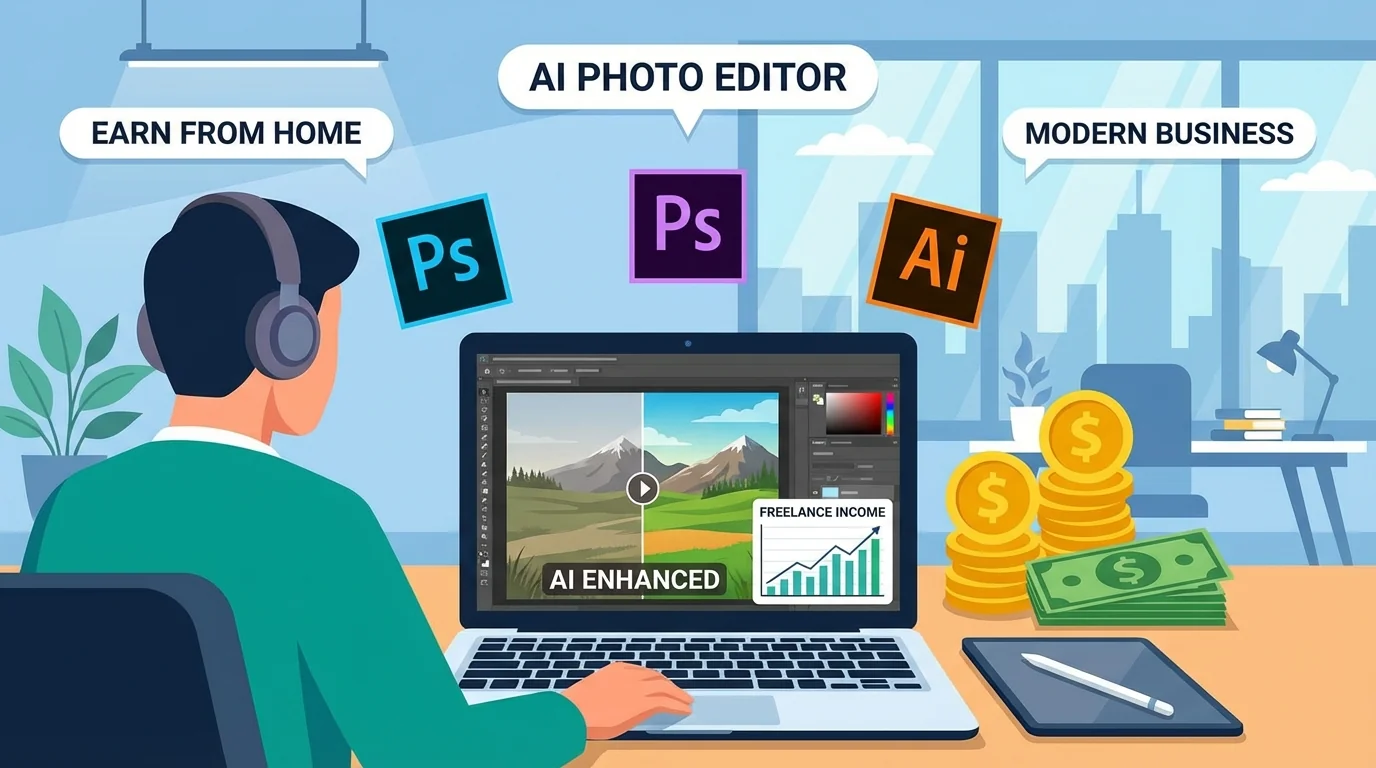 用AI修图怎么接单赚钱？2026年实操变现路径