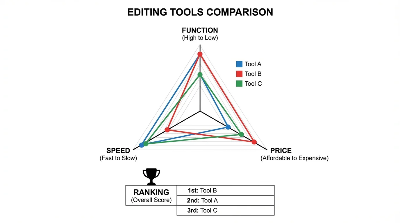 AI修图软件实力排名：功能、速度、价格三维评分