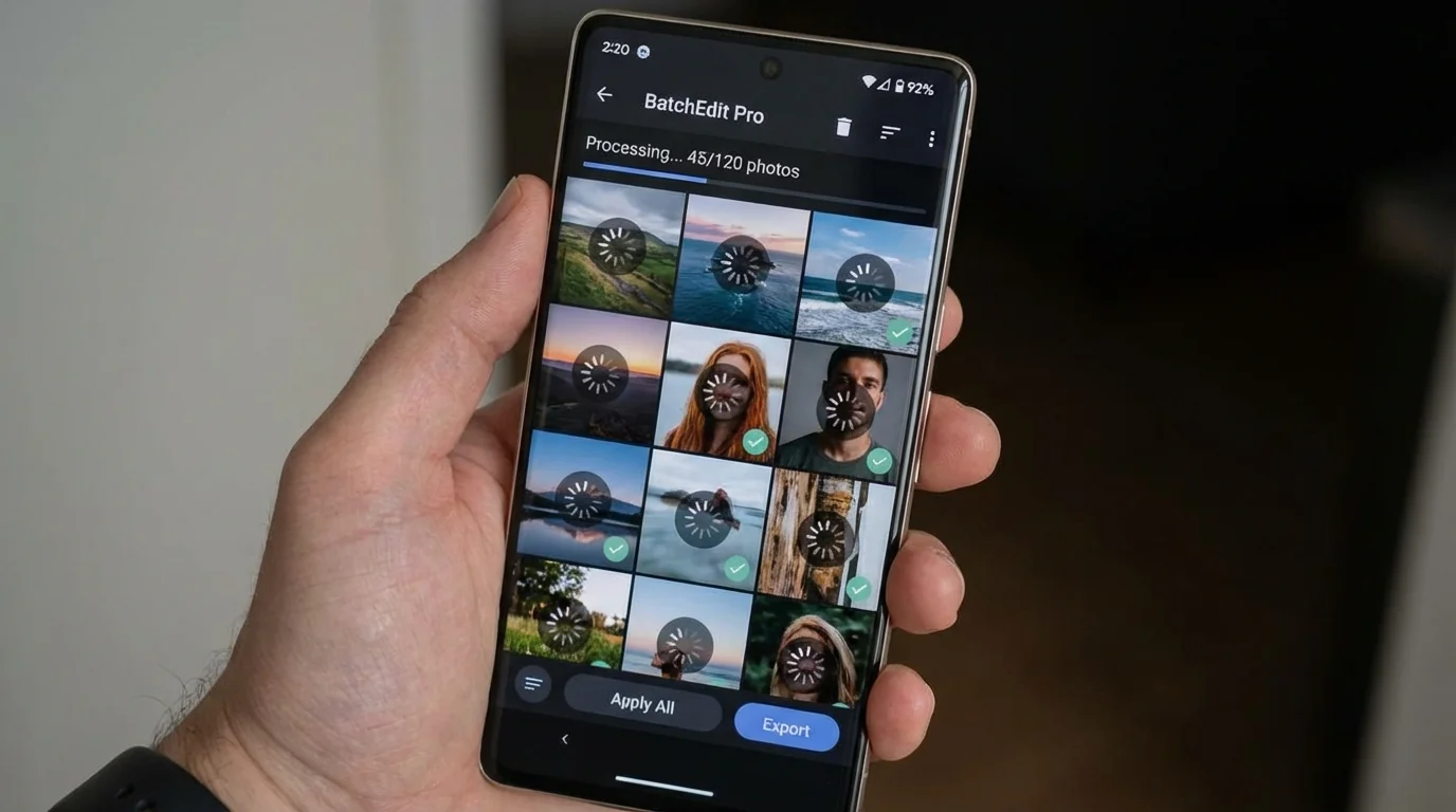 手机AI批量修图软件推荐：出门在外也能批量出图