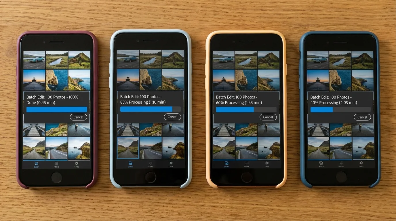 手机AI批量修图软件对比：4款App实测速度和效果