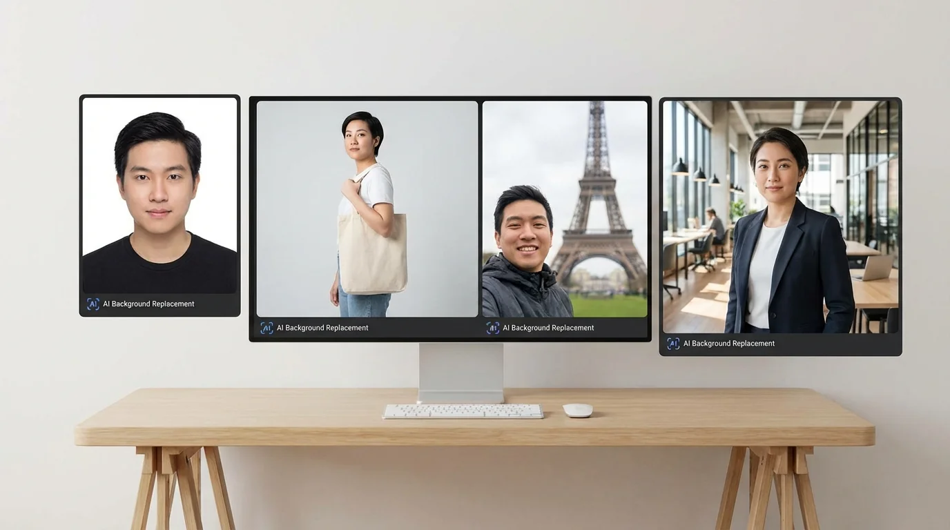 AI一键换背景：证件照、电商图、旅行照背景随便换
