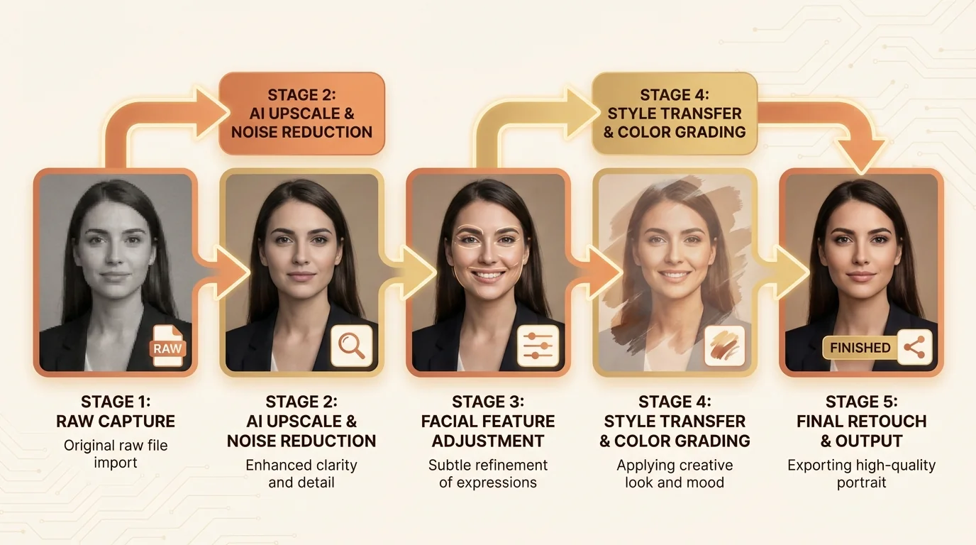 AI修人物图全流程：从粗修到精修的完整方案