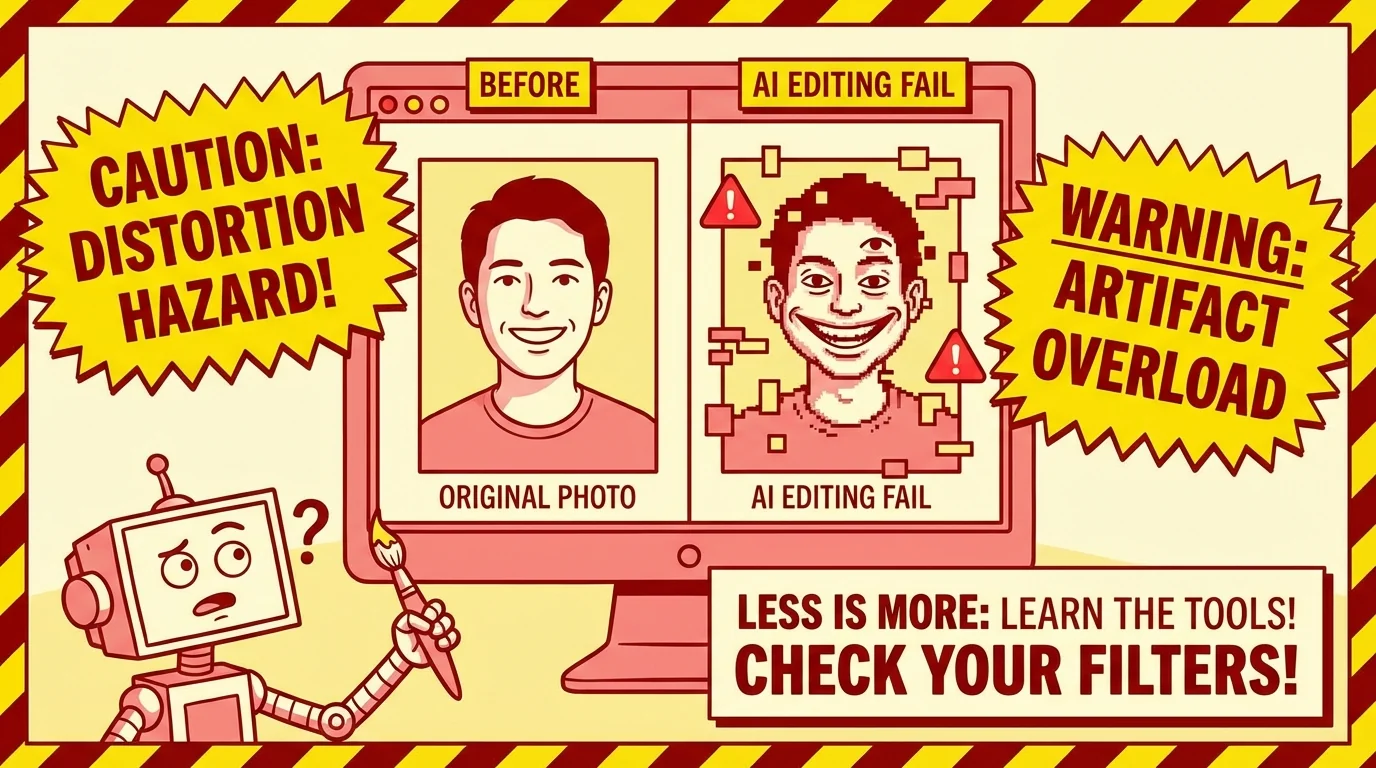 AI修图翻车现场：这些失败案例教你避开常见坑