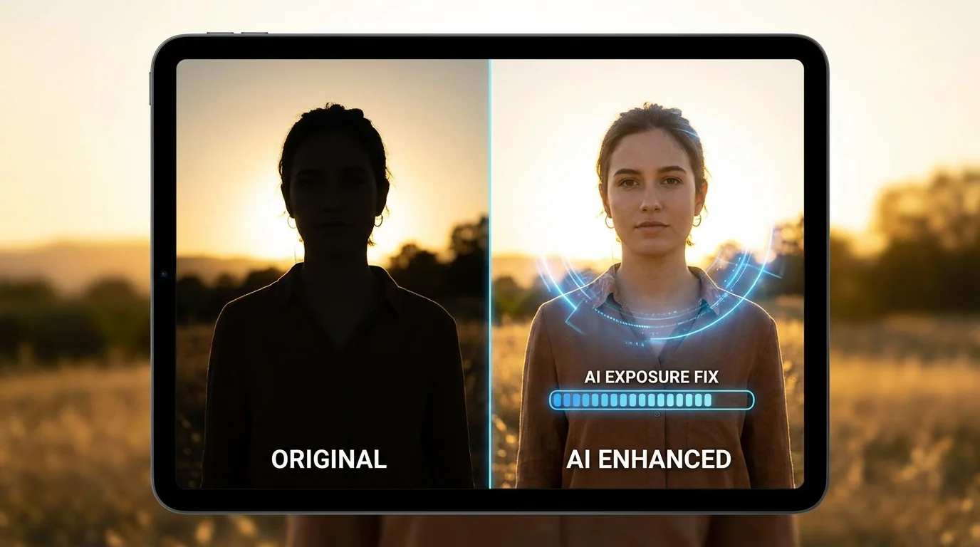 AI逆光修图：逆光照片暗脸救星的3种解决方案