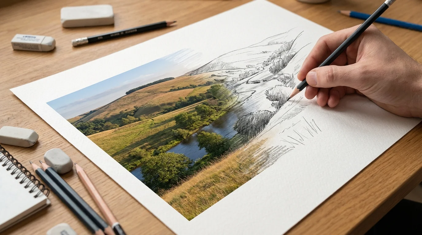 AI修图手绘风格：把照片变成手绘画的5种方法