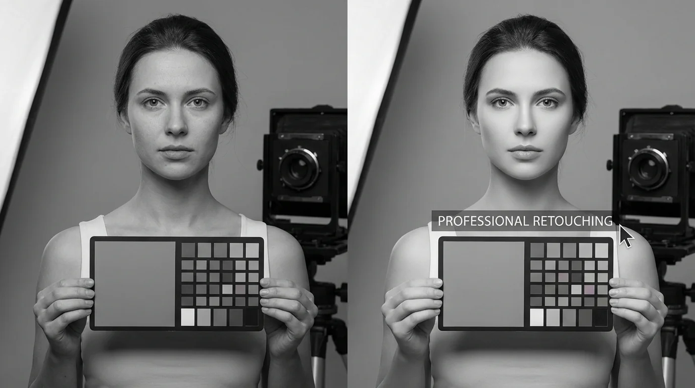 AI中性灰修图技术：高端人像精修的智能方案