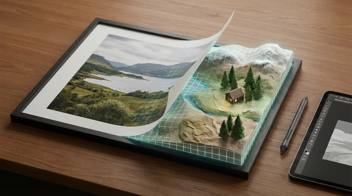 AI修图渲染效果：把平面照片变成3D质感