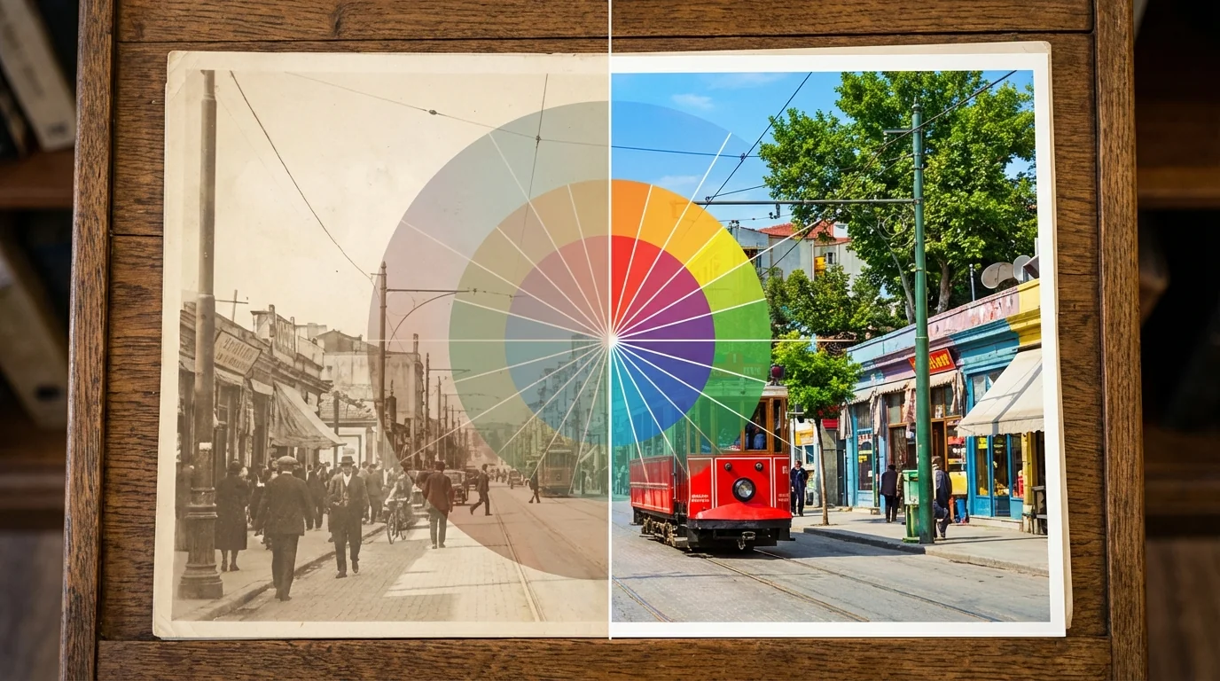 AI修图色彩复原：褪色照片一键恢复原始色彩