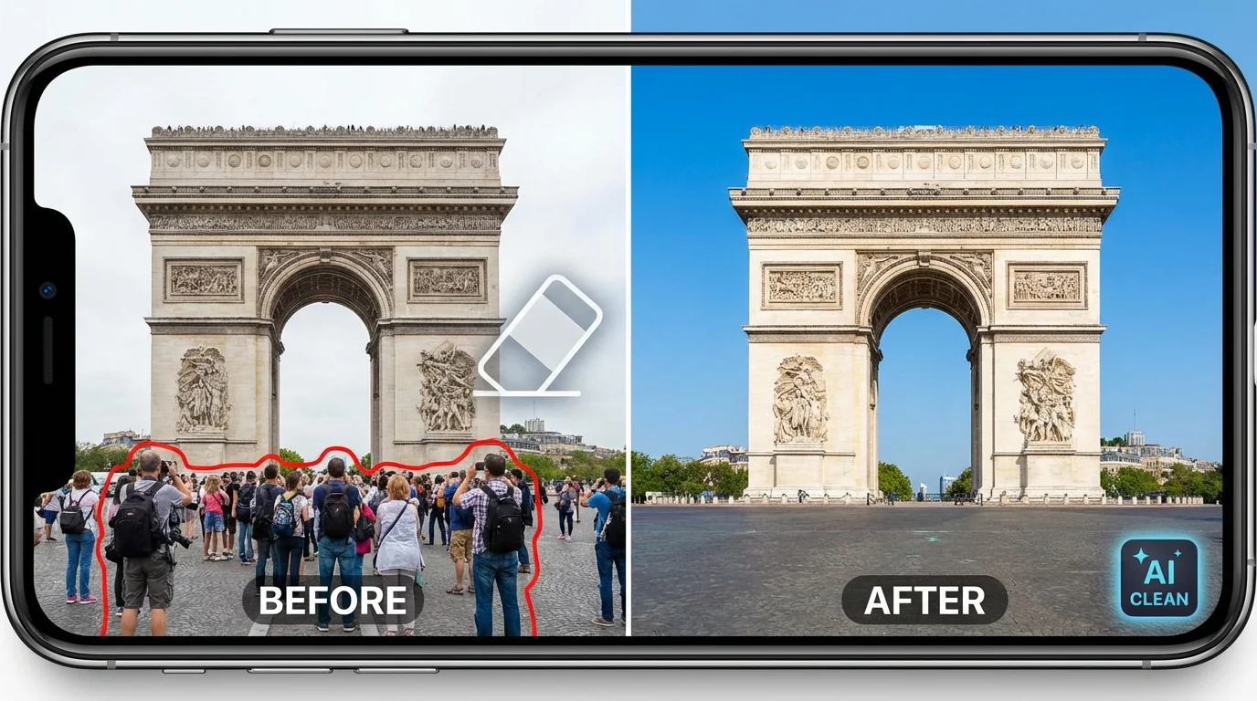 AI修图去路人：旅行照片3秒清场的实操方法