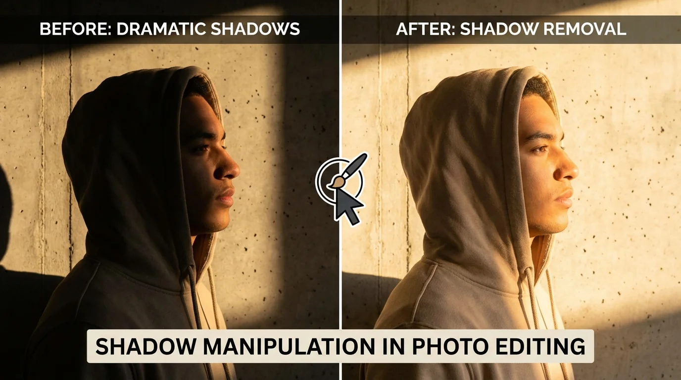 AI修图处理影子：去阴影、加阴影、调光影的实操方法