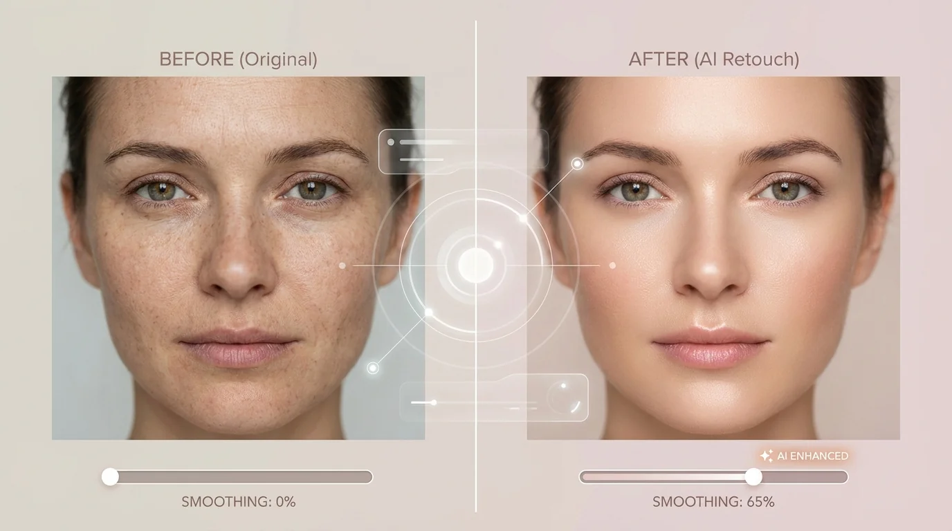 AI磨皮修图怎么调不假？参数拉多少才刚刚好