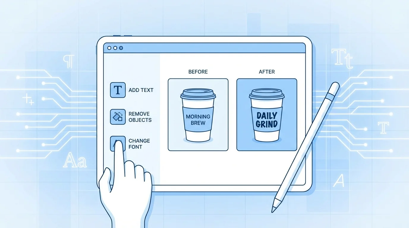 AI文字修图怎么做？图片上的字怎么改、怎么加、怎么删