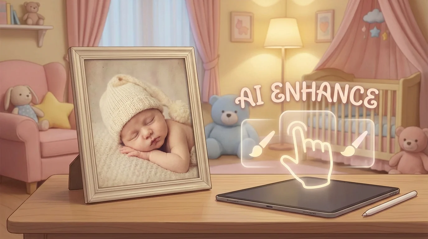 婴儿照片AI修图技巧：记录宝宝成长的正确打开方式