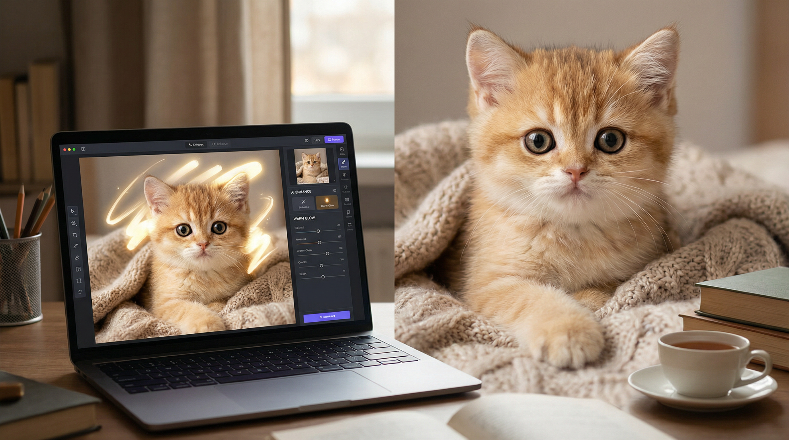 猫咪照片AI修图技巧：把你家主子拍成明星猫