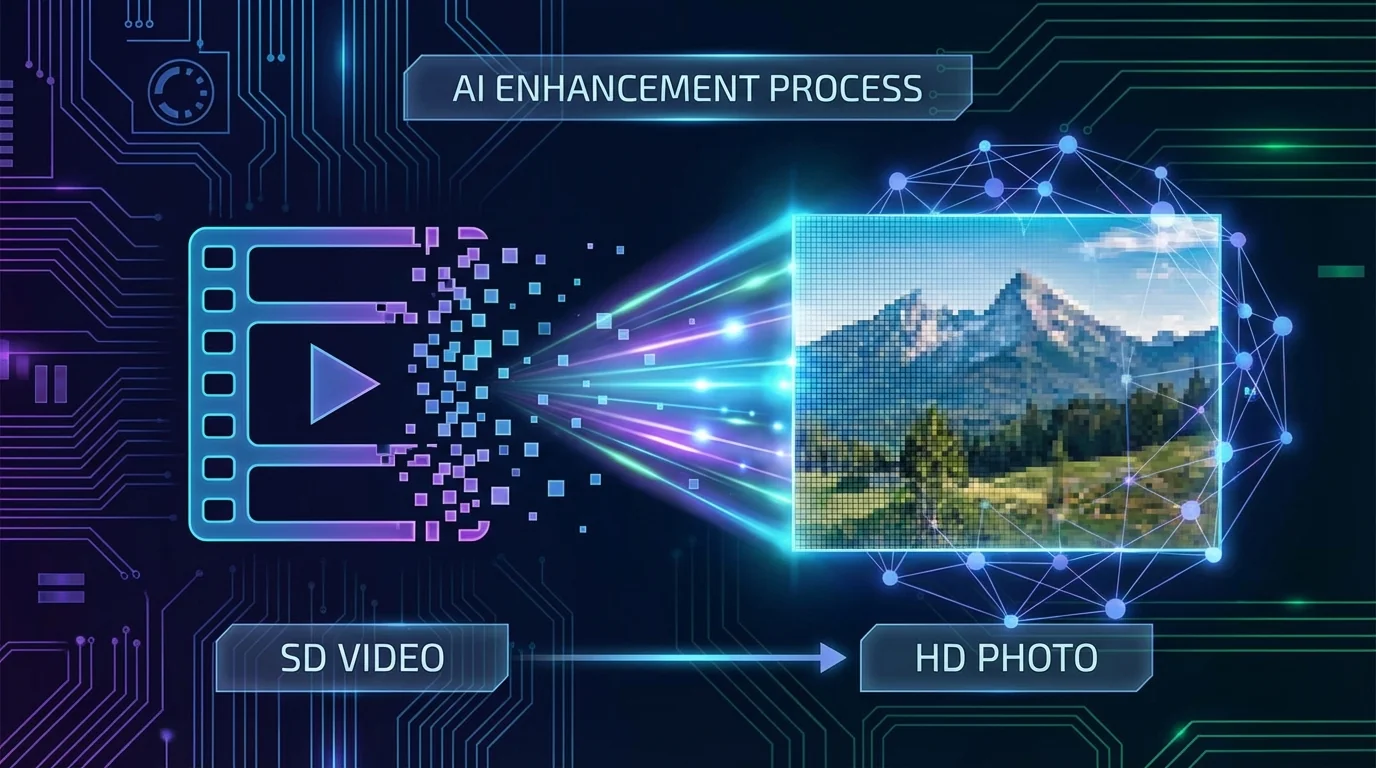 视频截图也能AI修图？从视频帧到高清照片的方法
