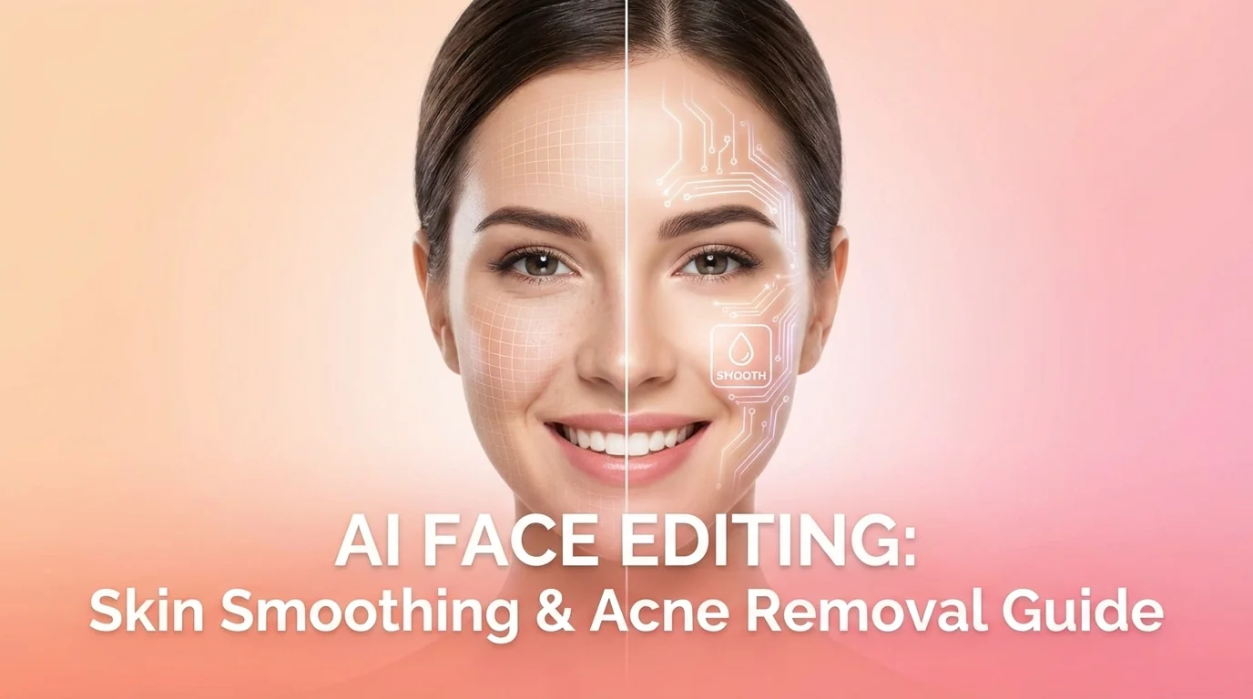 AI脸部修图指南：磨皮瘦脸去痘印不翻车的技巧 - FlowPix