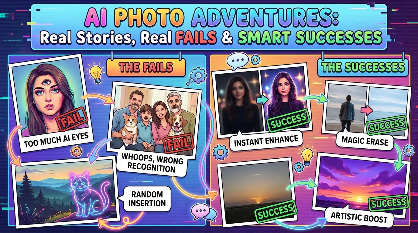 AI智能修图故事大全：这些翻车和逆袭案例太真实了 - FlowPix