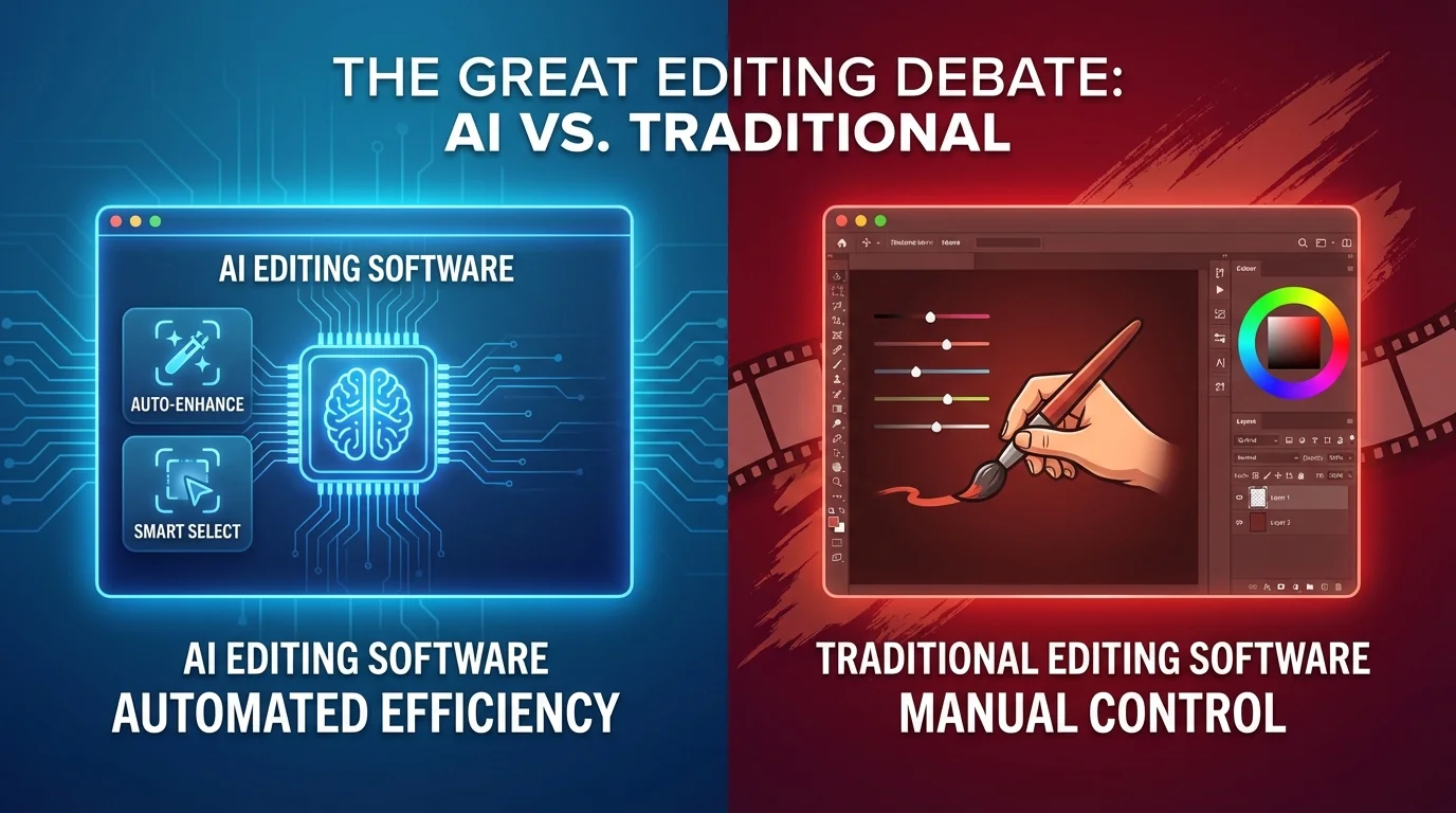 AI修图软件和传统修图软件有什么区别？核心差异解读 - FlowPix