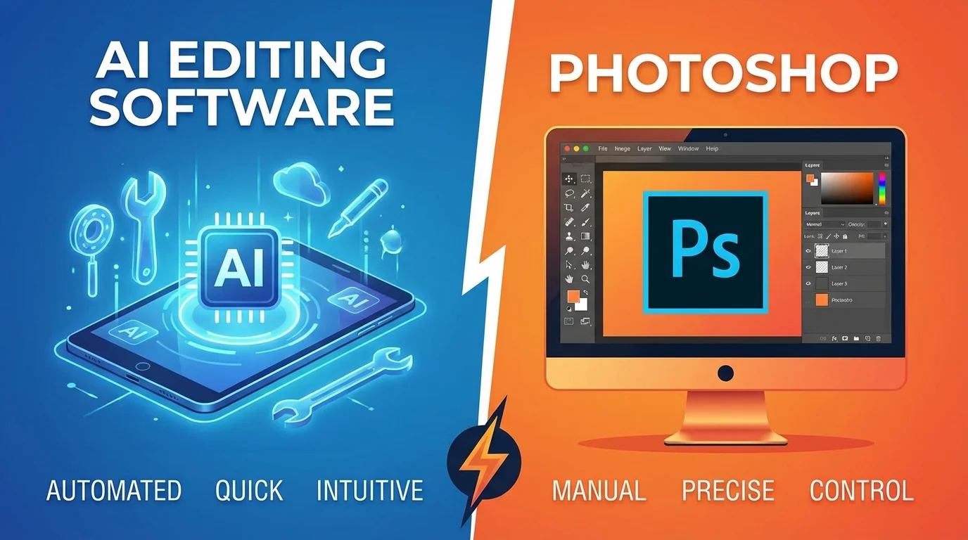 AI修图软件vs PS：到底哪个更适合你 - FlowPix