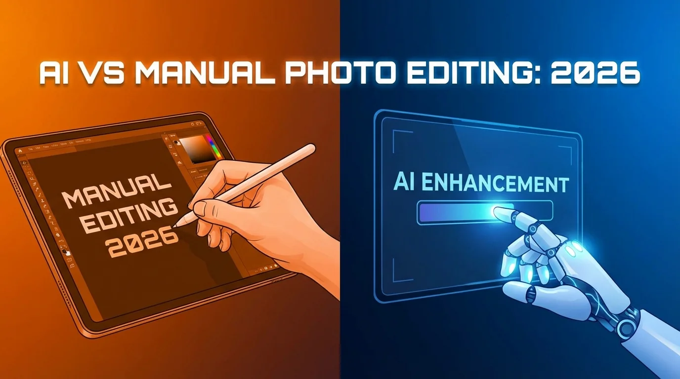 修图用AI还是手工？2026年修图方式全面对比 - FlowPix