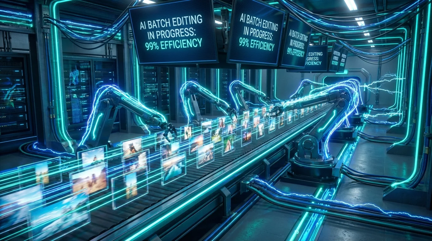 AI修图批量处理：一次性修完几百张照片的方法 - FlowPix