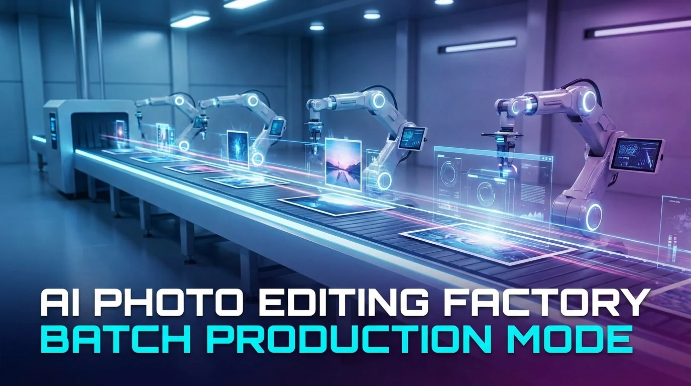 AI修图工厂模式：批量生产级修图的效率方案 - FlowPix