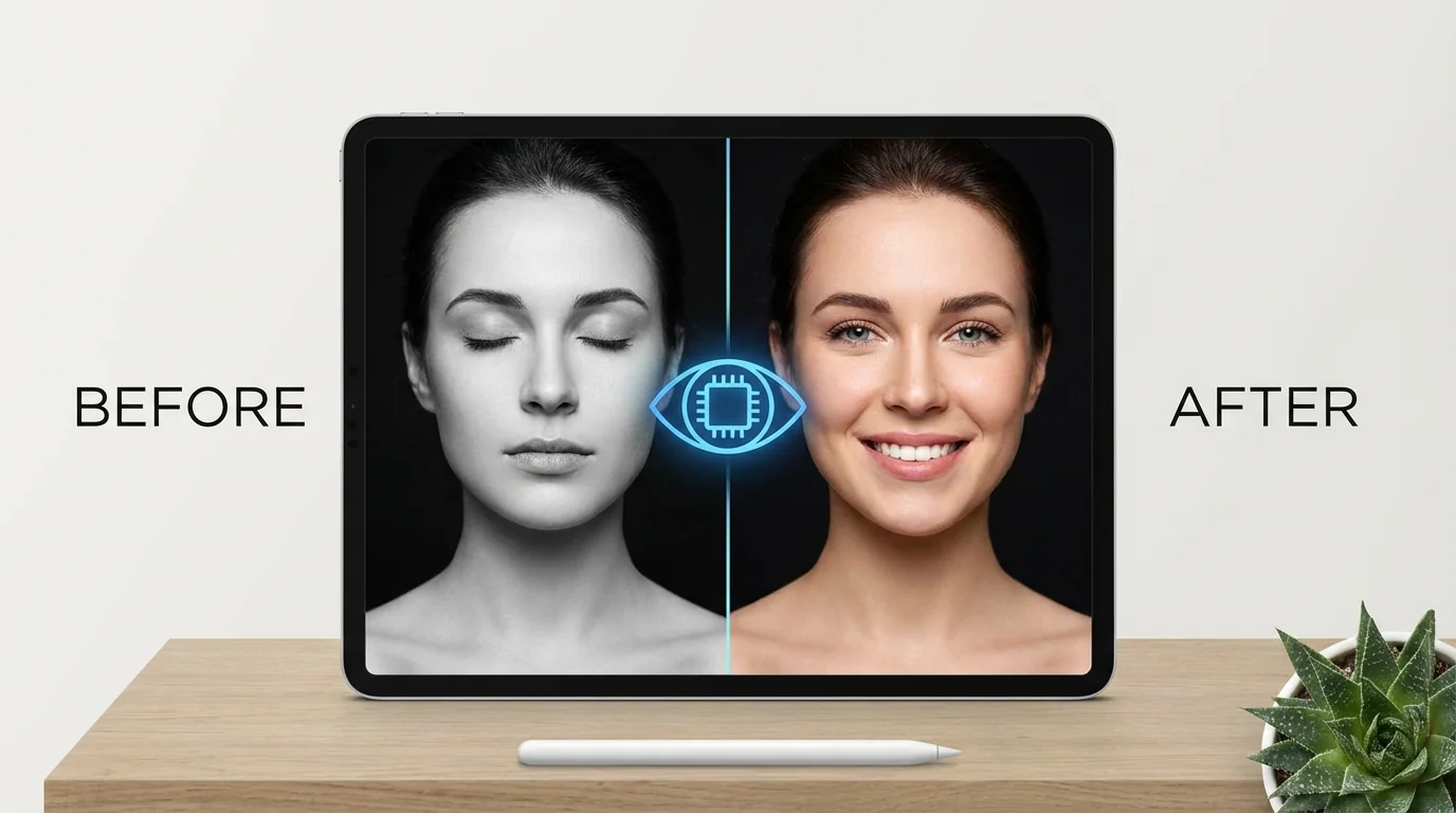 AI修图睁眼术：闭眼照片一键救回的完整教程 - FlowPix
