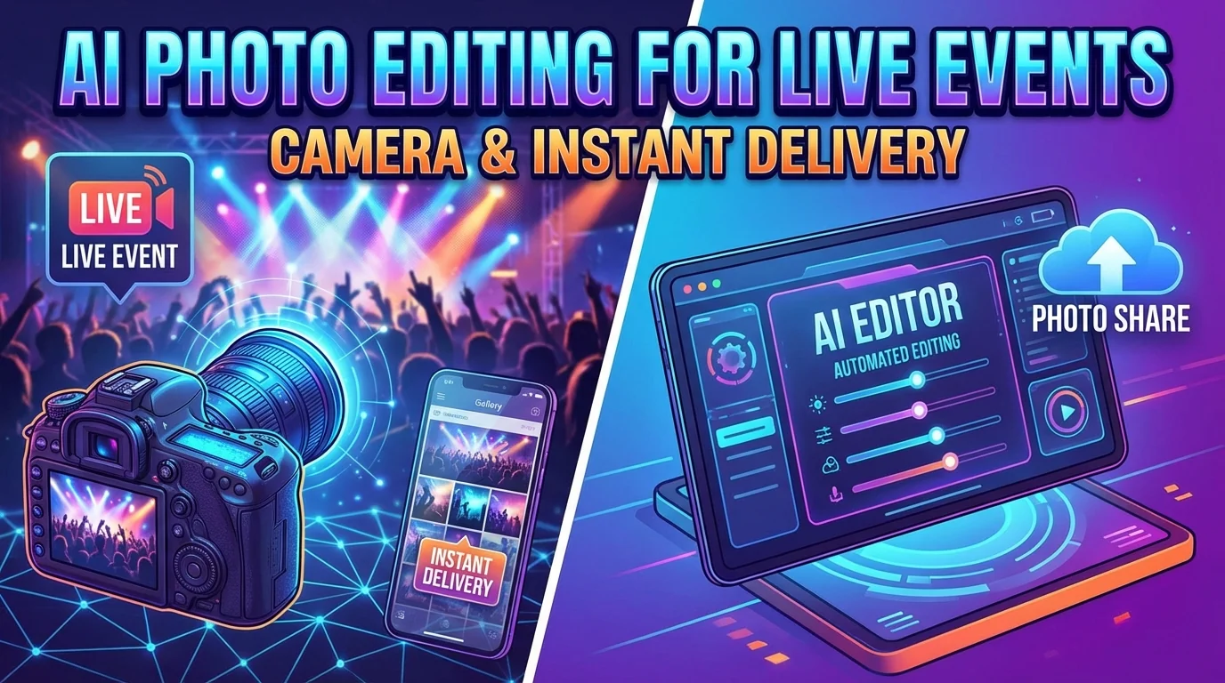 AI修图照片直播：活动现场实时出片的完整流程 - FlowPix