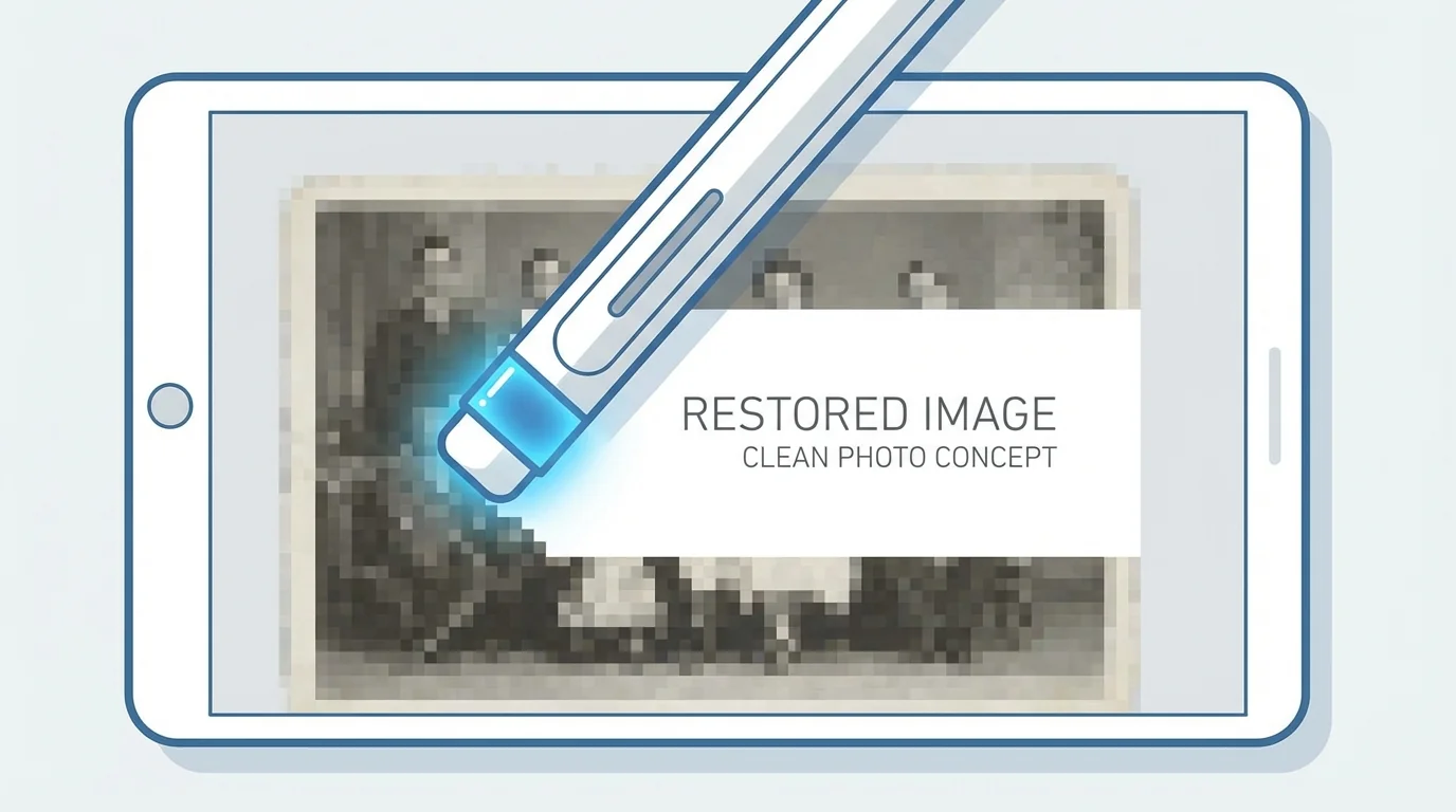 AI修图消除文字：一键去掉照片里多余文字水印 - FlowPix