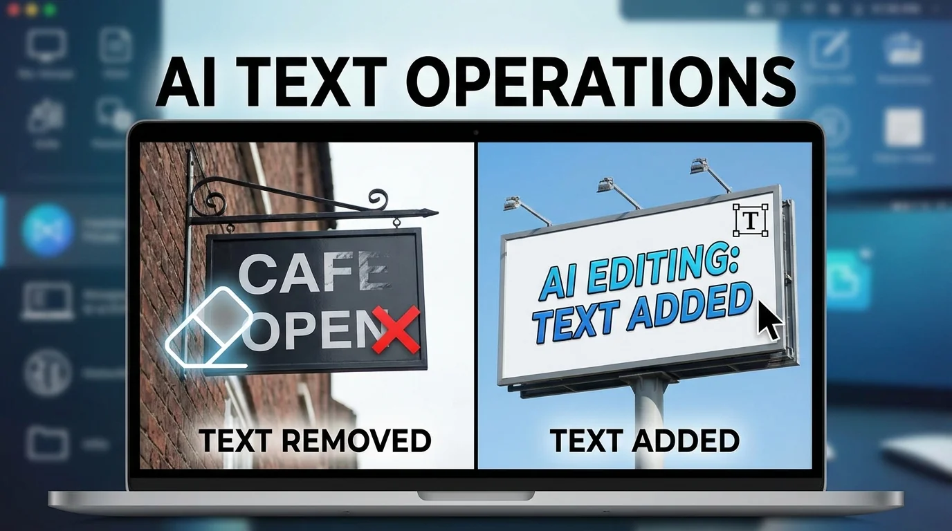 AI修图软件处理文字：添加、修改、删除一次搞定 - FlowPix
