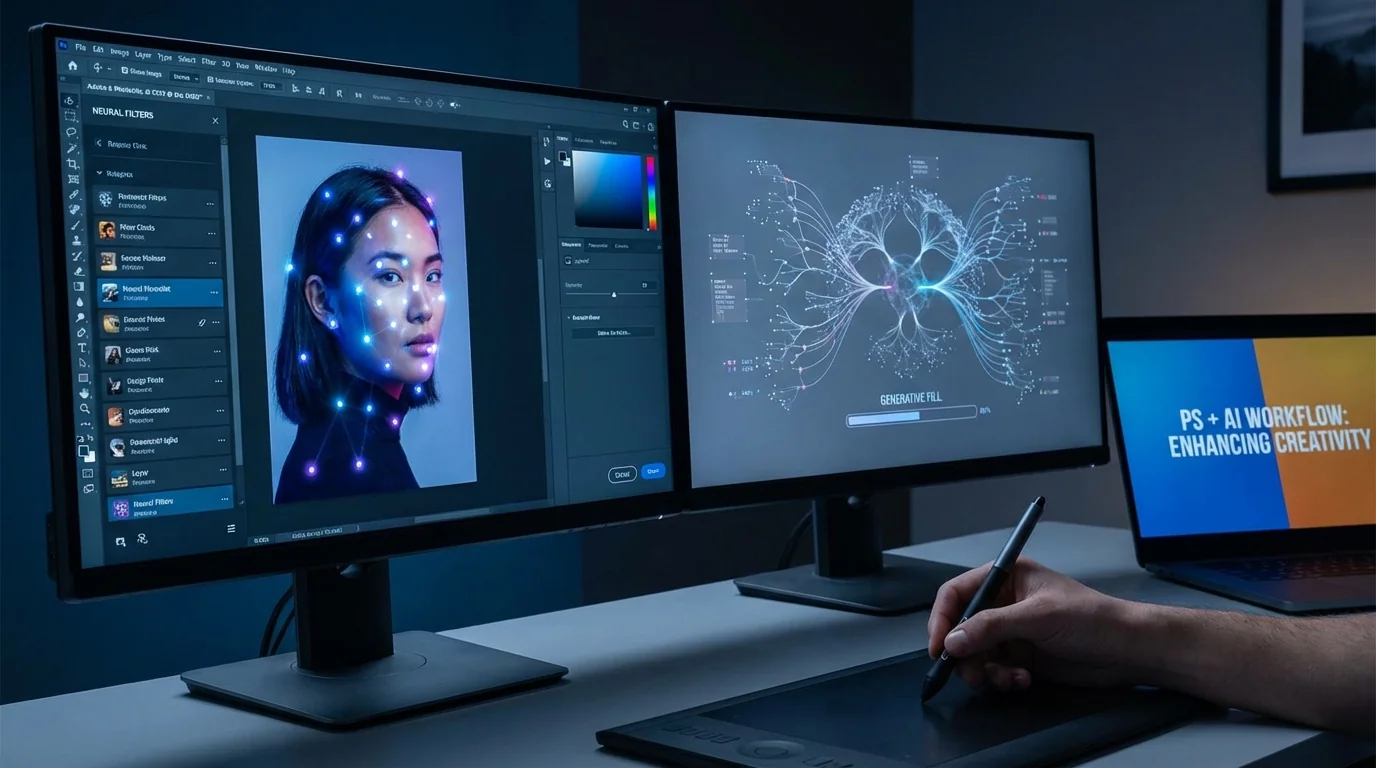 AI修图遇上PS的AI功能：怎么搭配使用效率最高 - FlowPix
