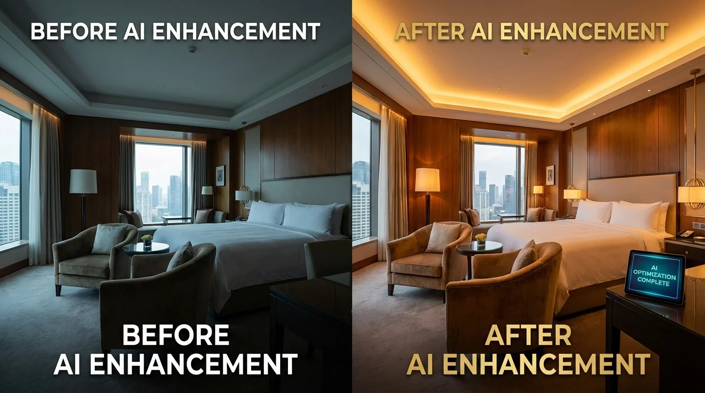 酒店照片AI修图：让房间看起来更高级的实操技巧 - FlowPix