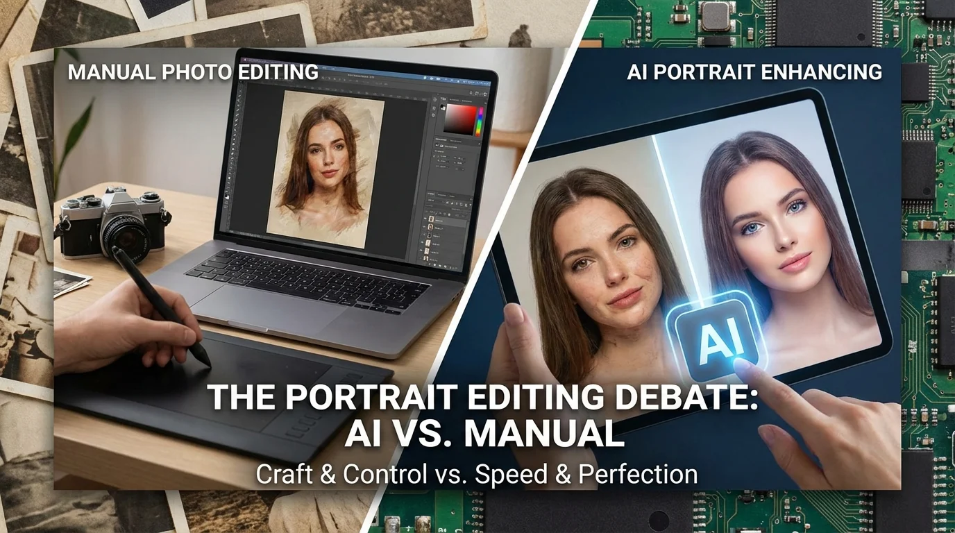 拍写真用AI修图靠谱吗？和专业修图师效果对比 - FlowPix