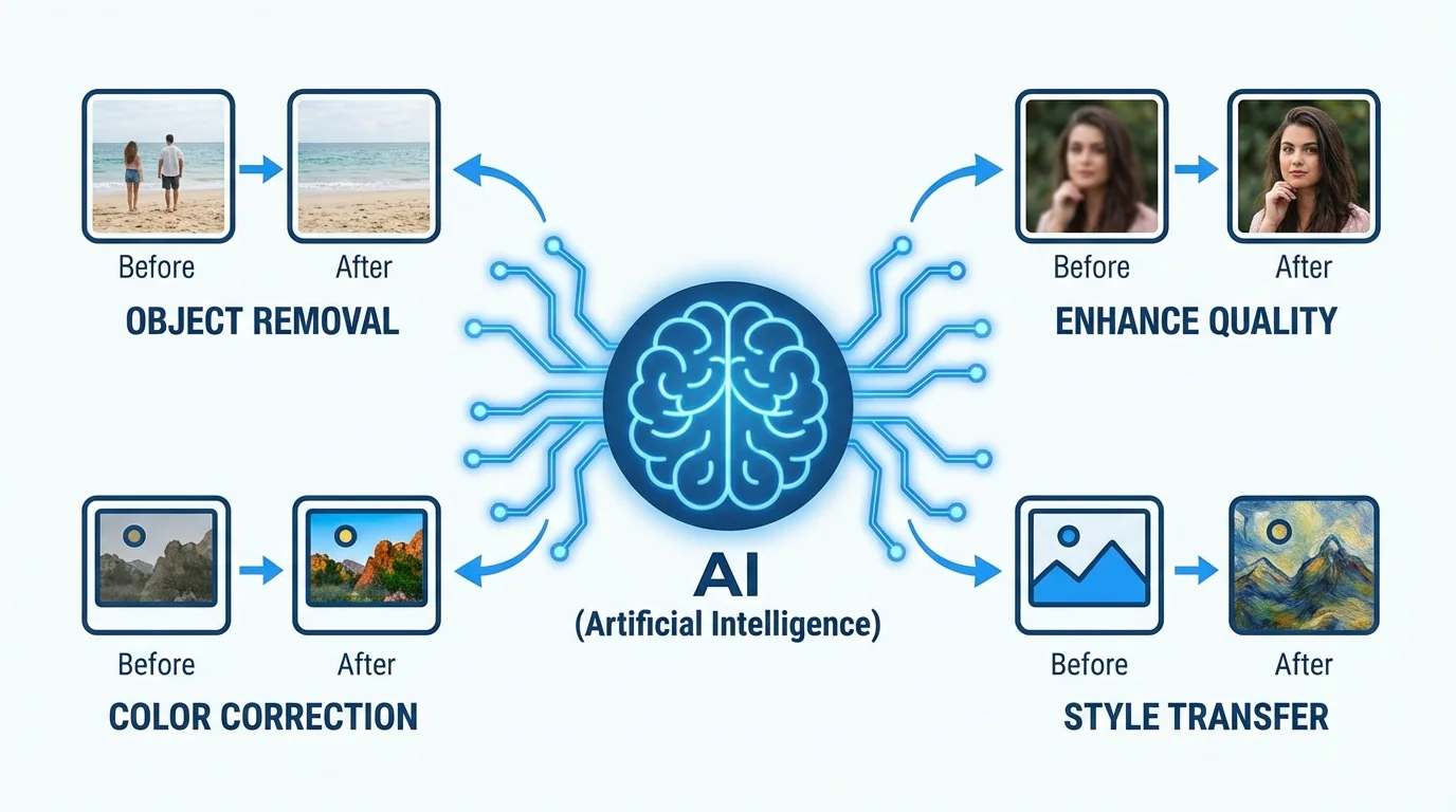 AI修图到底是什么？用大白话给你讲清楚这件事 - FlowPix