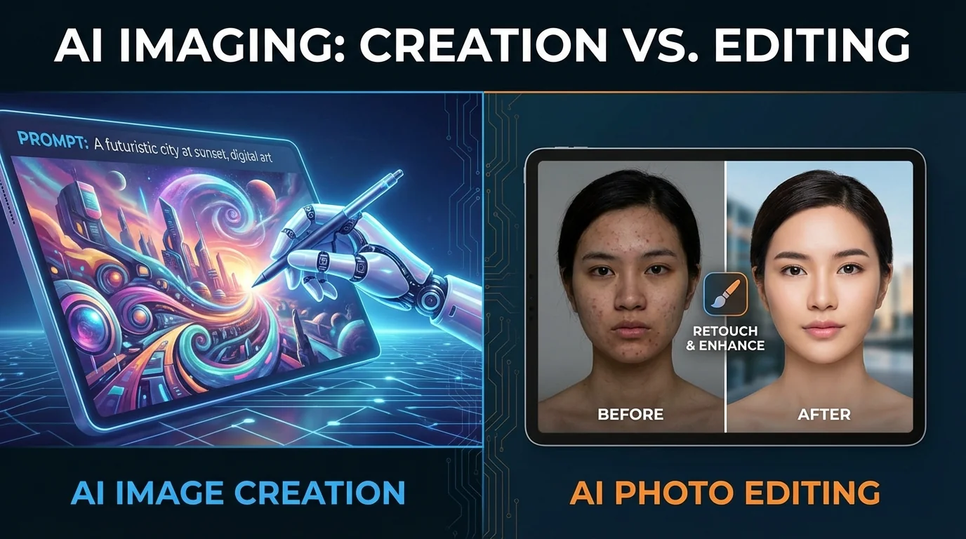 AI作图和AI修图有啥不一样？搞懂区别才能选对工具 - FlowPix