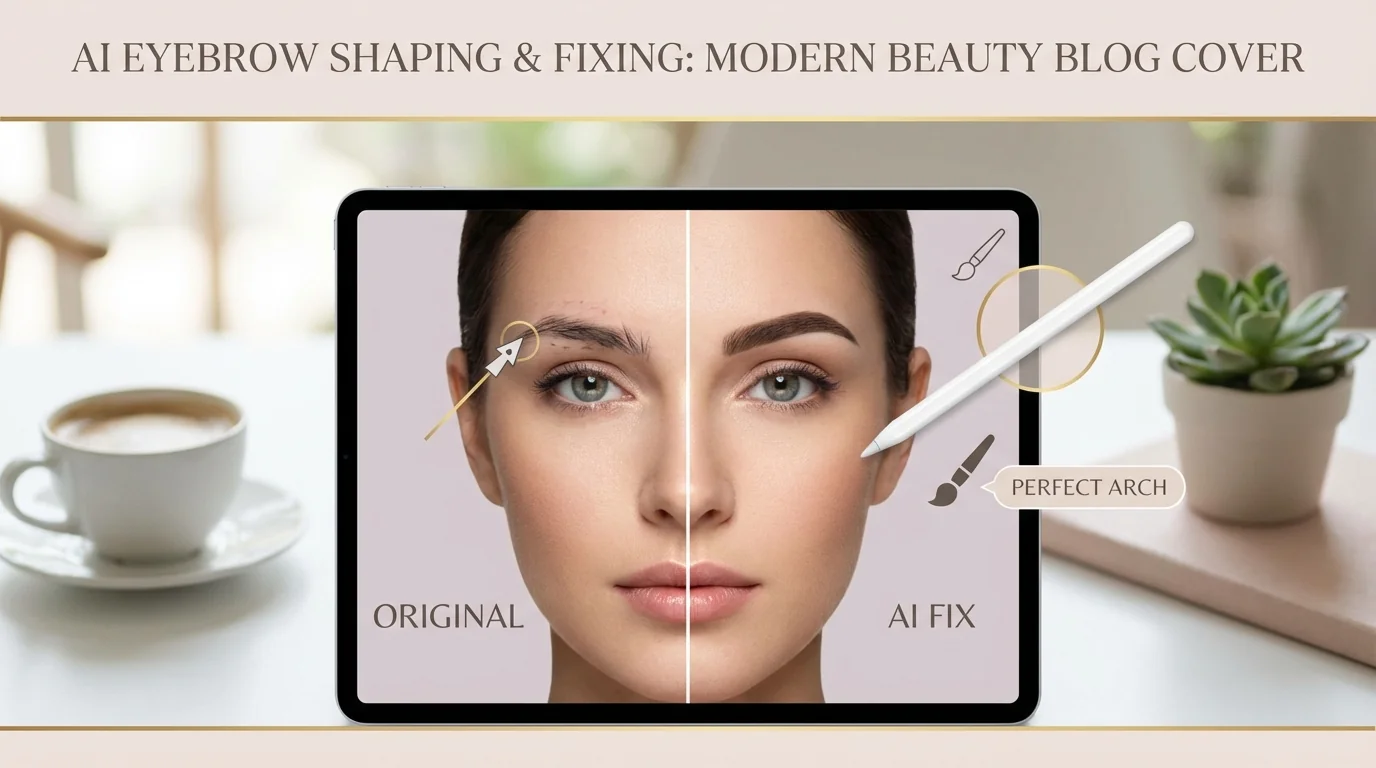 AI修图修眉毛教程：杂毛、眉形、浓淡一键调整