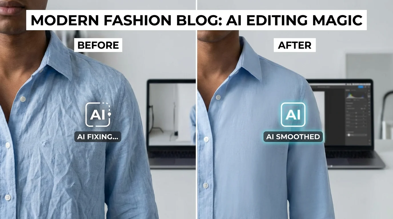 AI修图修衣服：褶皱、色差、瑕疵一键搞定的实操教程 - FlowPix