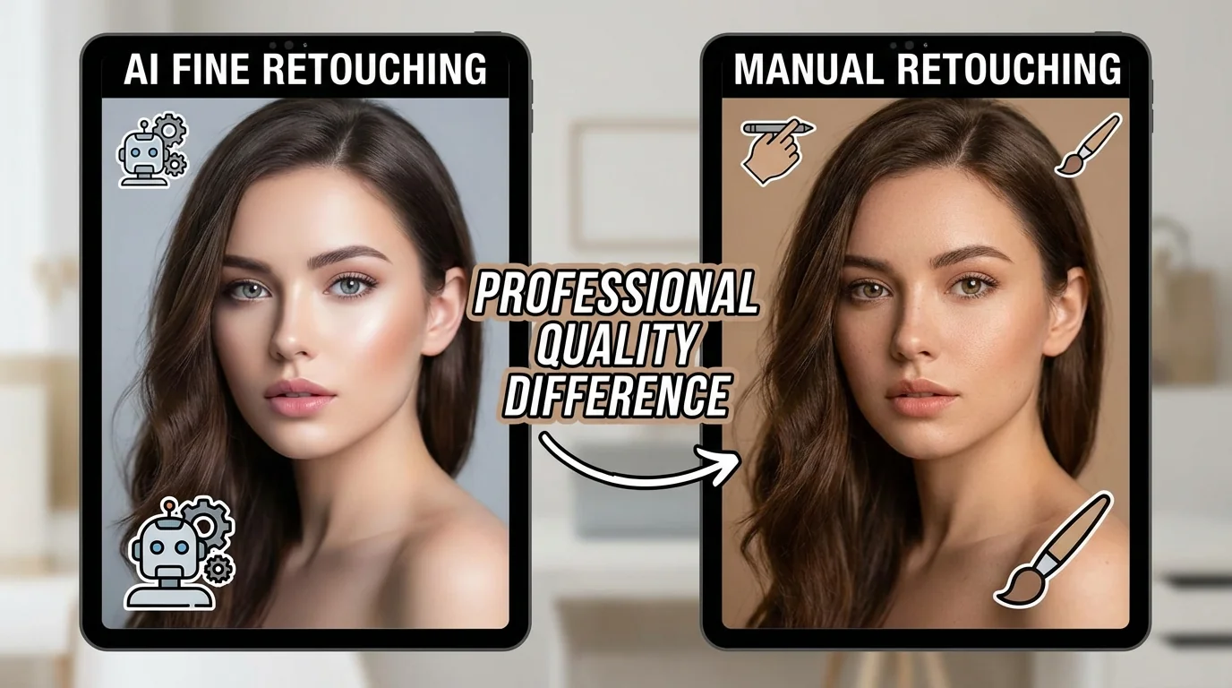 修图AI精修和手工精修差在哪？效果对比全解析