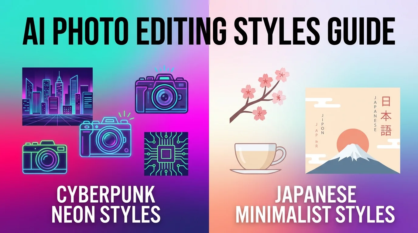 AI修图风格大全：赛博朋克到日系清新一键切换 - FlowPix