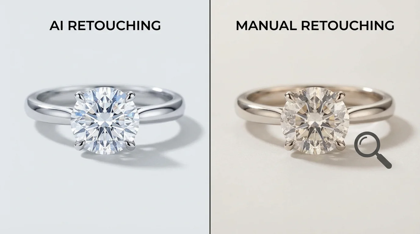 首饰修图用AI还是手工？实测对比告诉你答案 - FlowPix