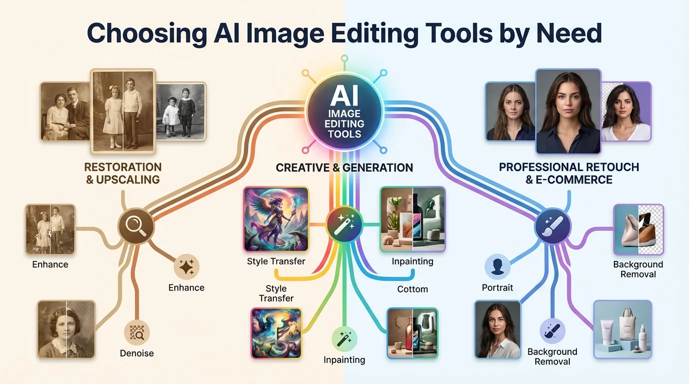 图片修图AI工具怎么选？按需求匹配不踩坑 - FlowPix