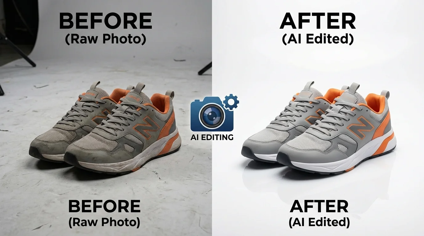 鞋子产品图AI修图软件推荐：球鞋电商卖家必看 - FlowPix